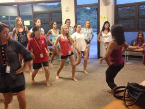 Hula dance class