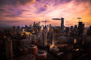 Visão aérea da cidade de Toronto, no Canadá.
